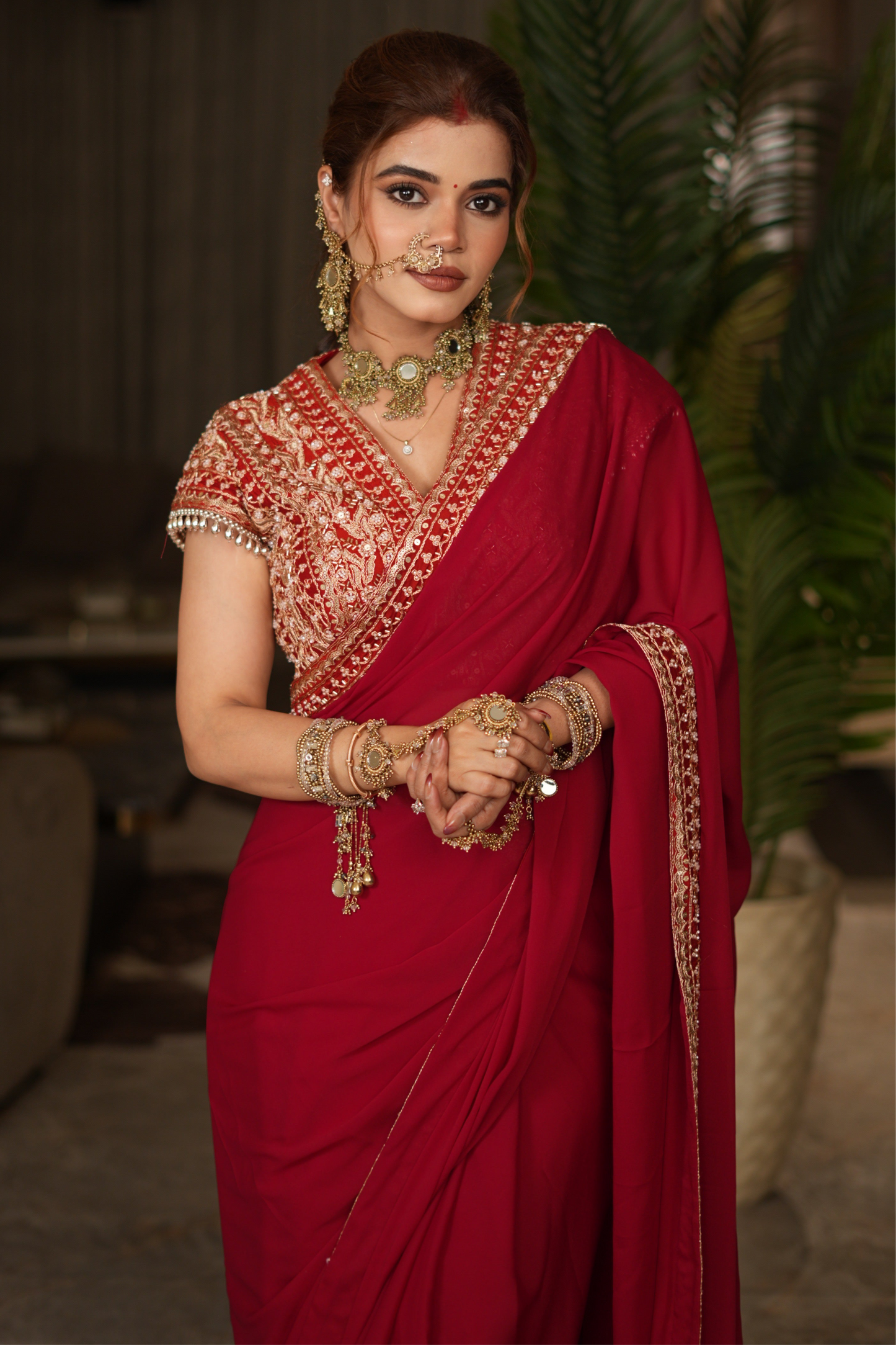 Shringar pre-draped Saree