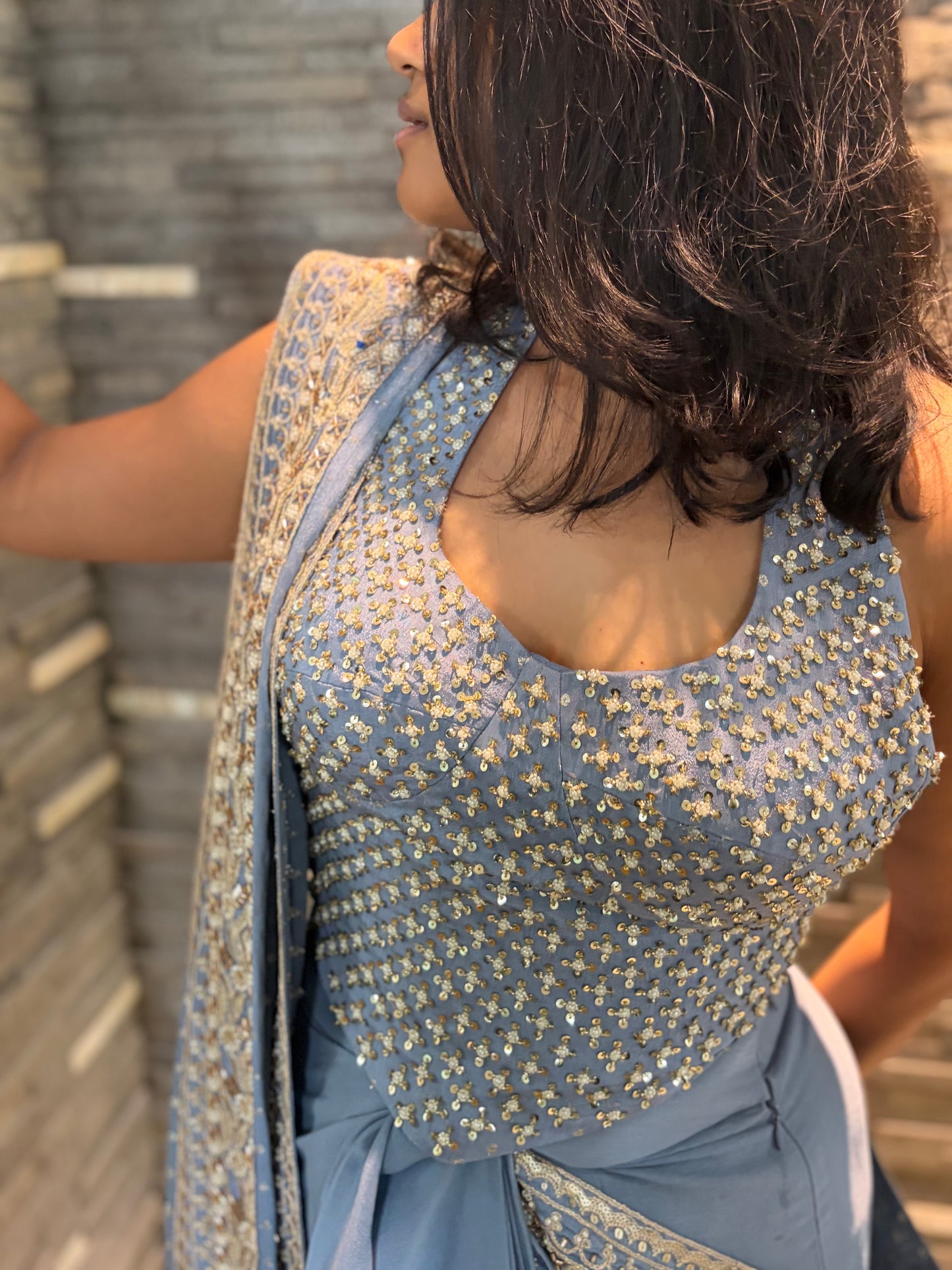 Neel Blue Saree