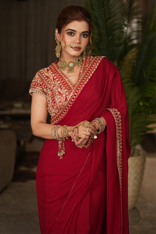 Shringar pre-draped Saree