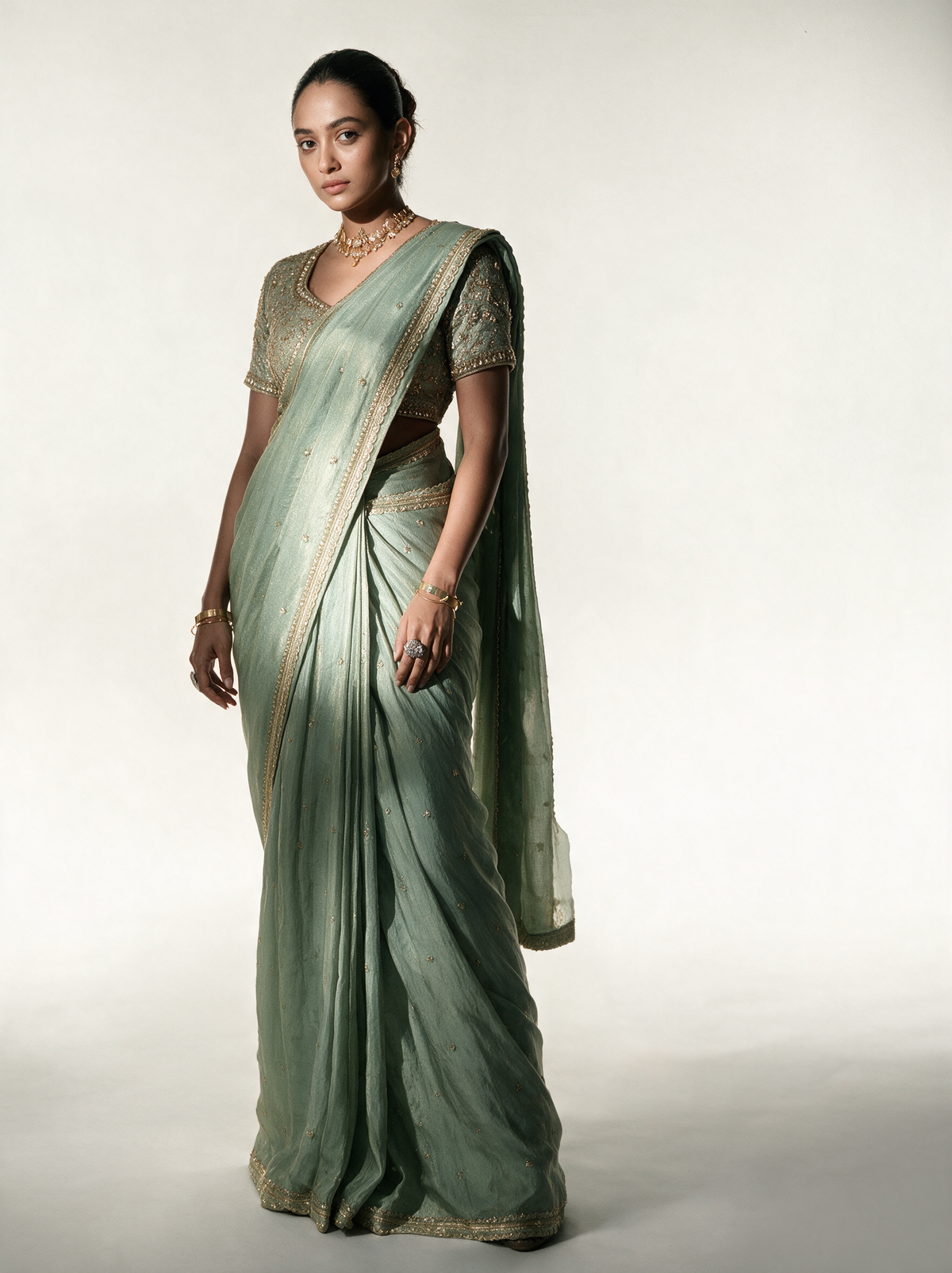 Noorika Sage Saree