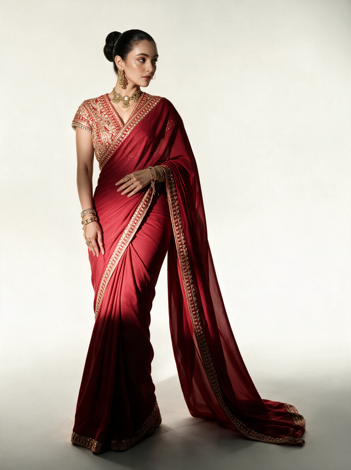 Shringar pre-draped Saree