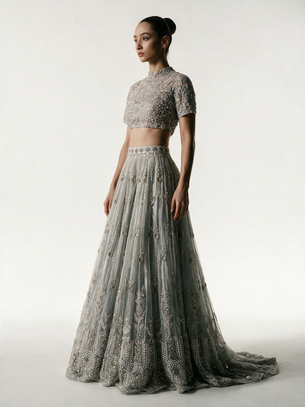 GRANITE LEHENGA SET