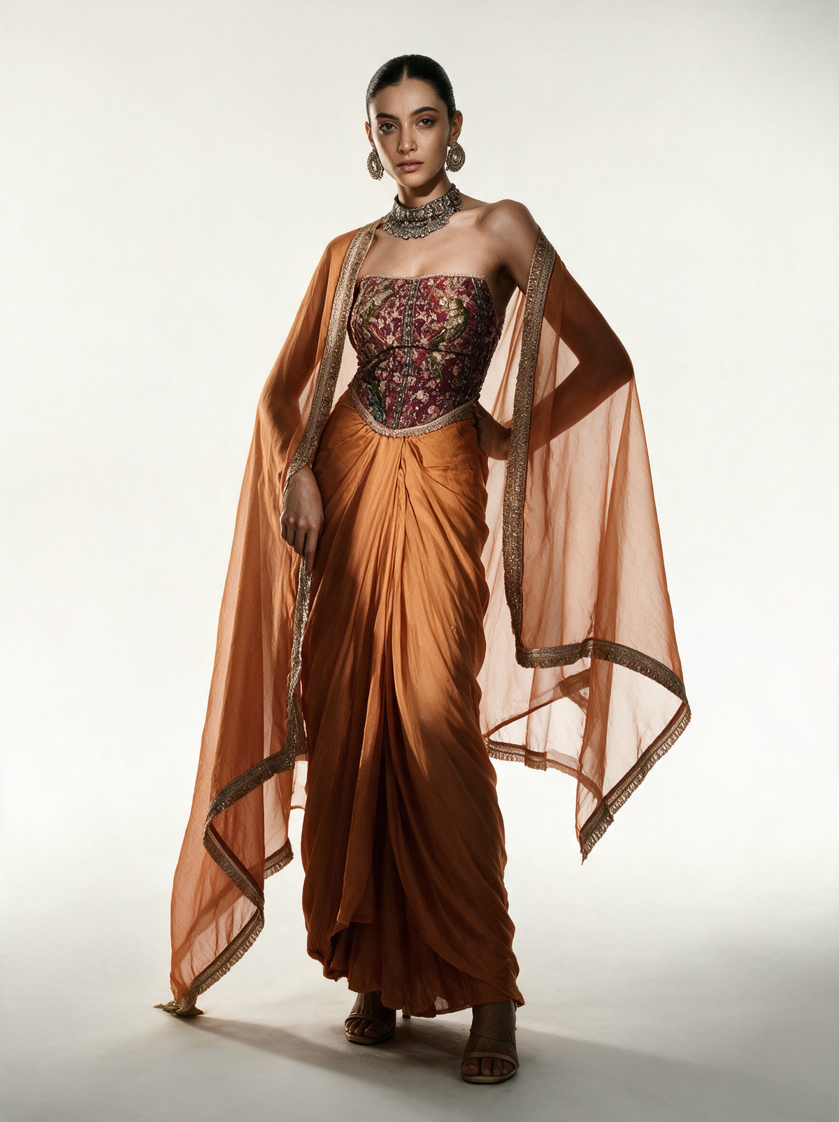 The Sunehri Drape Skirt Set