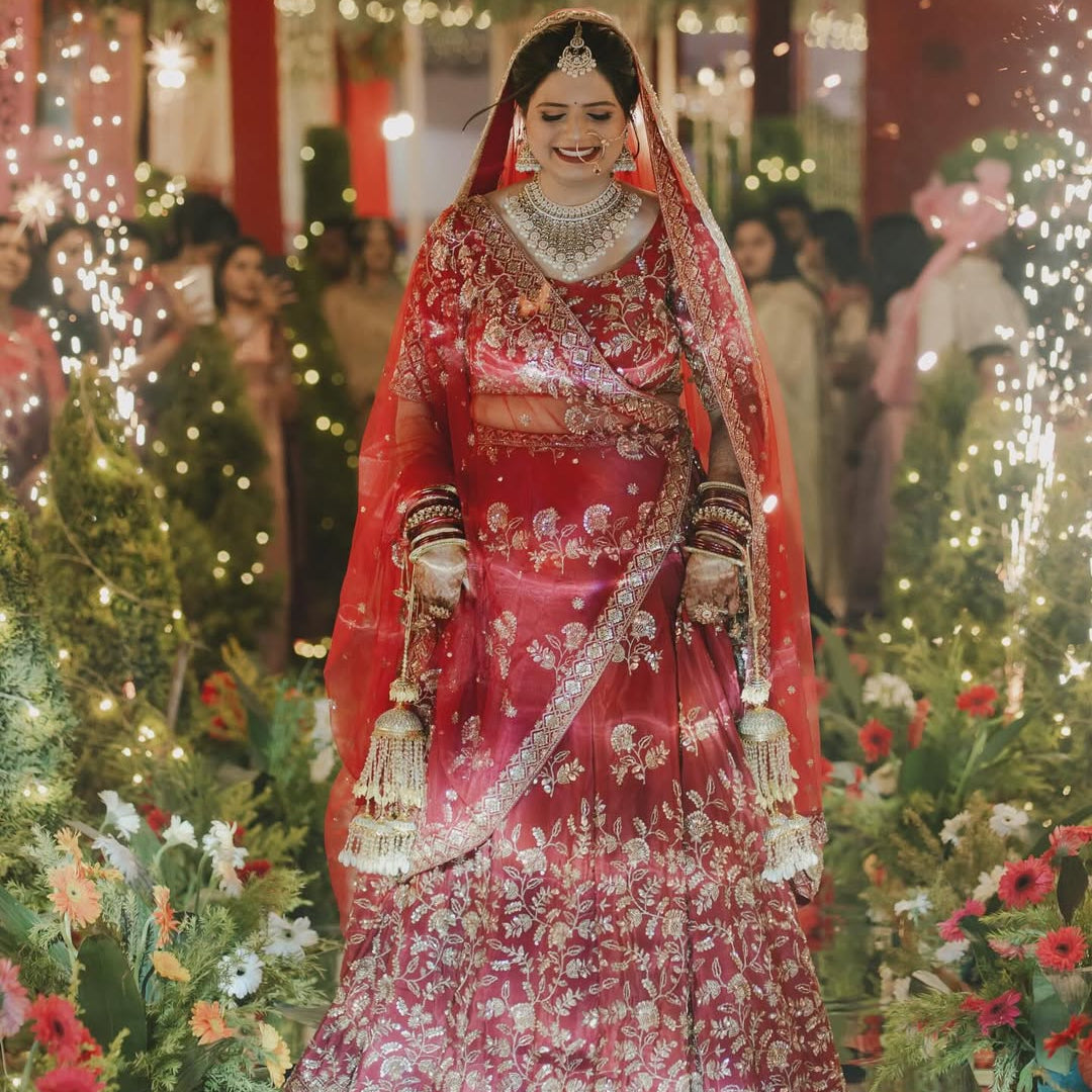 Shivani in Saanjh Bridal Lehenga