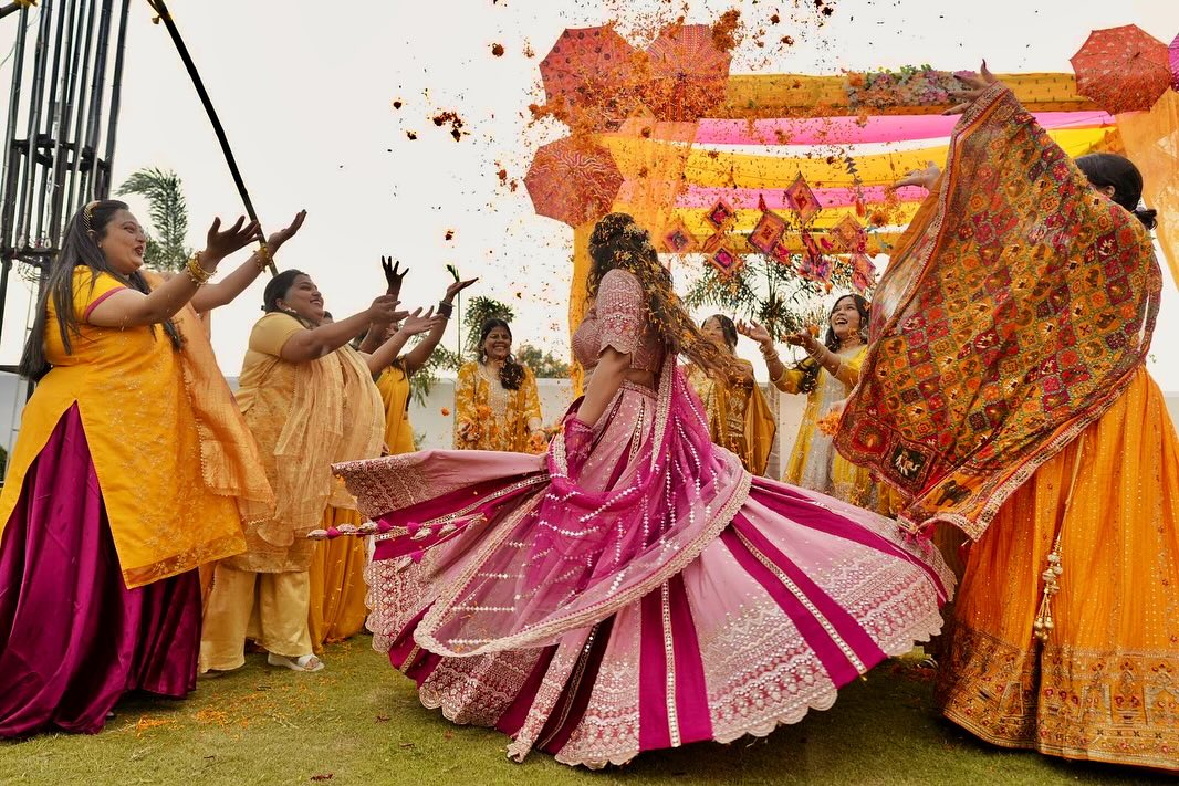 Shivani in Shine Mirrorwork Lehenga