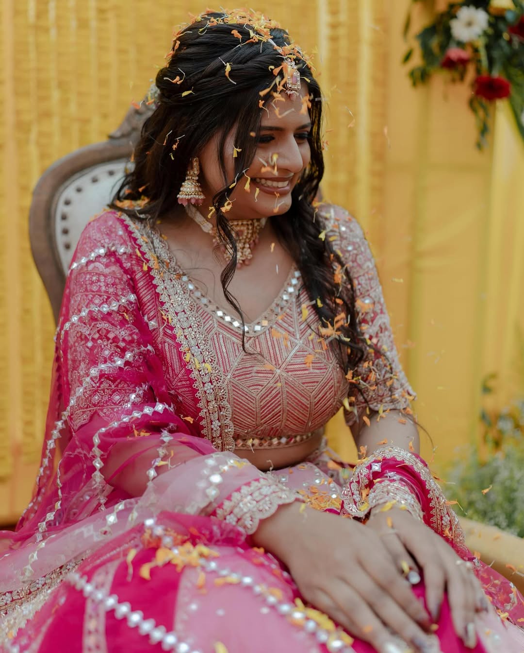 Shivani in Shine Mirrorwork Lehenga