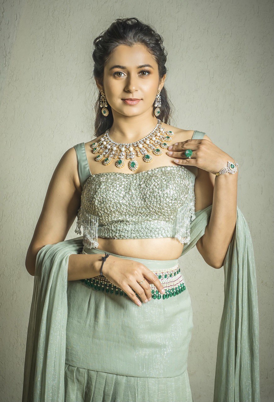 SAGE RUFFLE LEHENGA