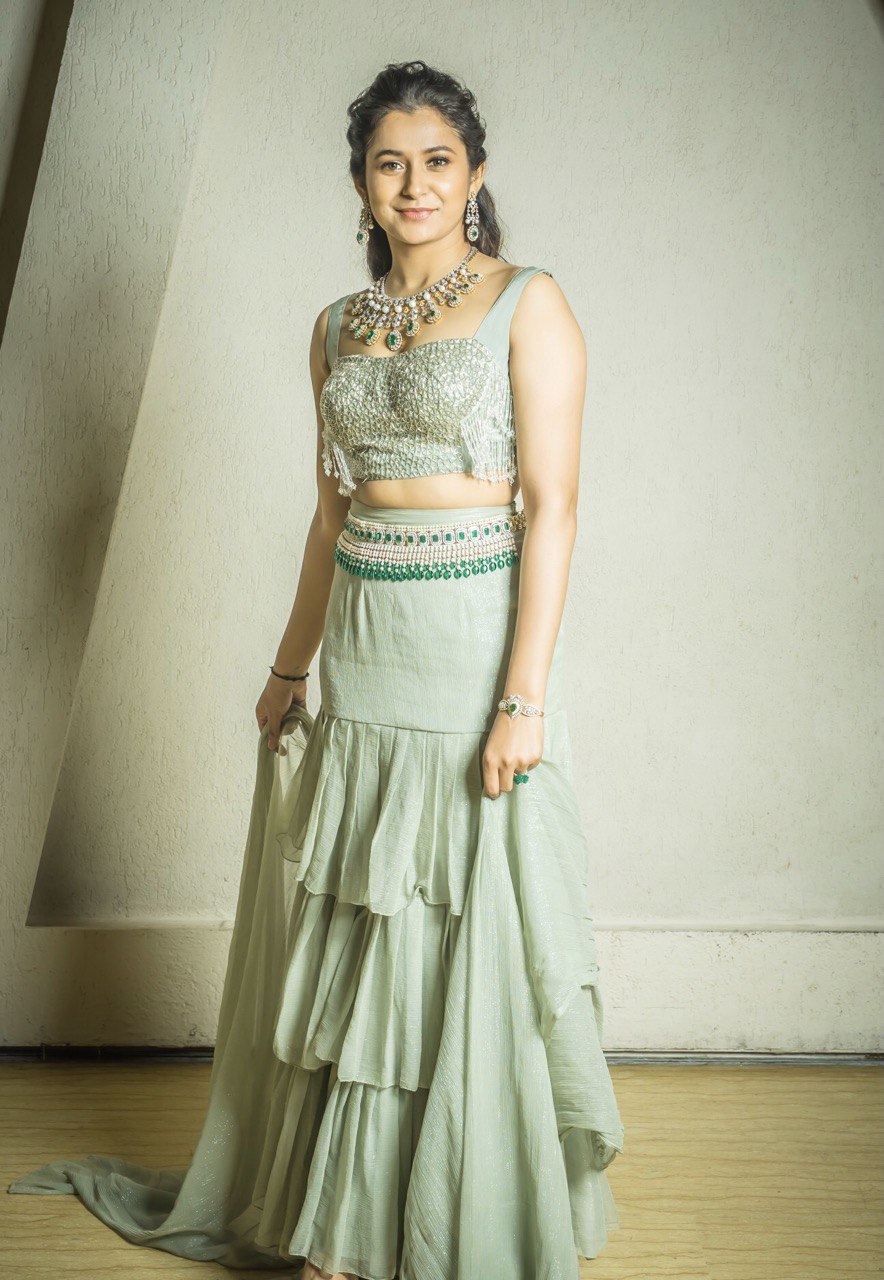 SAGE RUFFLE LEHENGA