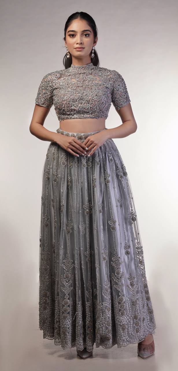 GRANITE LEHENGA SET