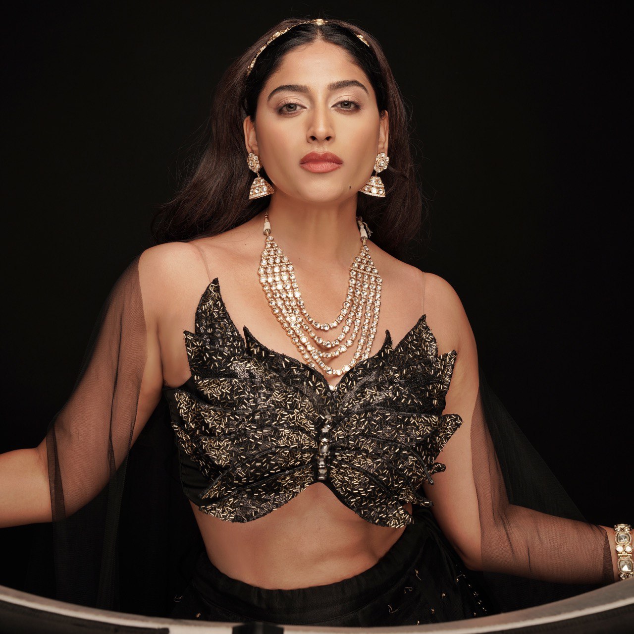 Gold-Birdie Drape Skirt