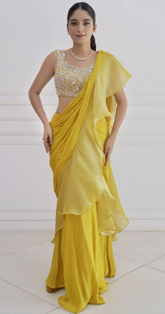 BELLA RUFFLE SAREE